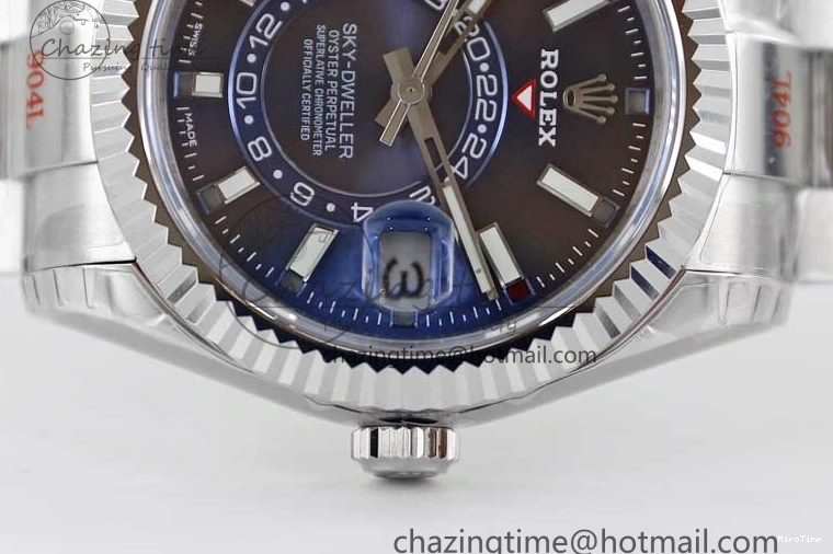 MiroTime 1222 FashionForward Sky-Dweller 326934 904L SS Noob 1:1 Best Edition Blue Dial on SS Bracelet Asian 23J to 2402